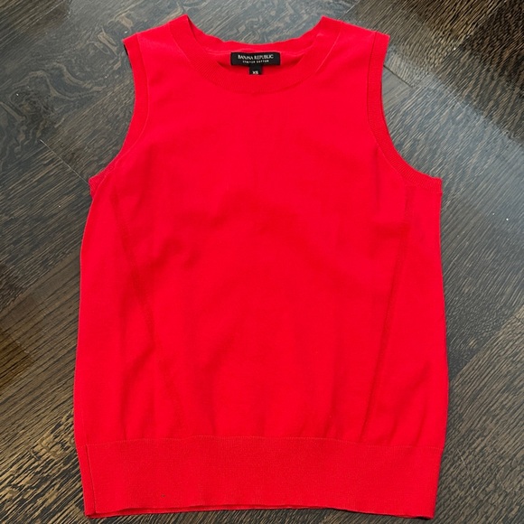 Banana Republic Bold Red Knit Tank - Picture 1 of 4